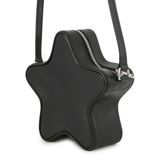 セリーヌ ショルダーバッグ ロゴ エトワール 星型 スムースカーフレザー 198763 CELINE 黒