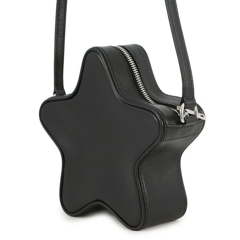 セリーヌ ショルダーバッグ ロゴ エトワール 星型 スムースカーフレザー 198763 CELINE 黒