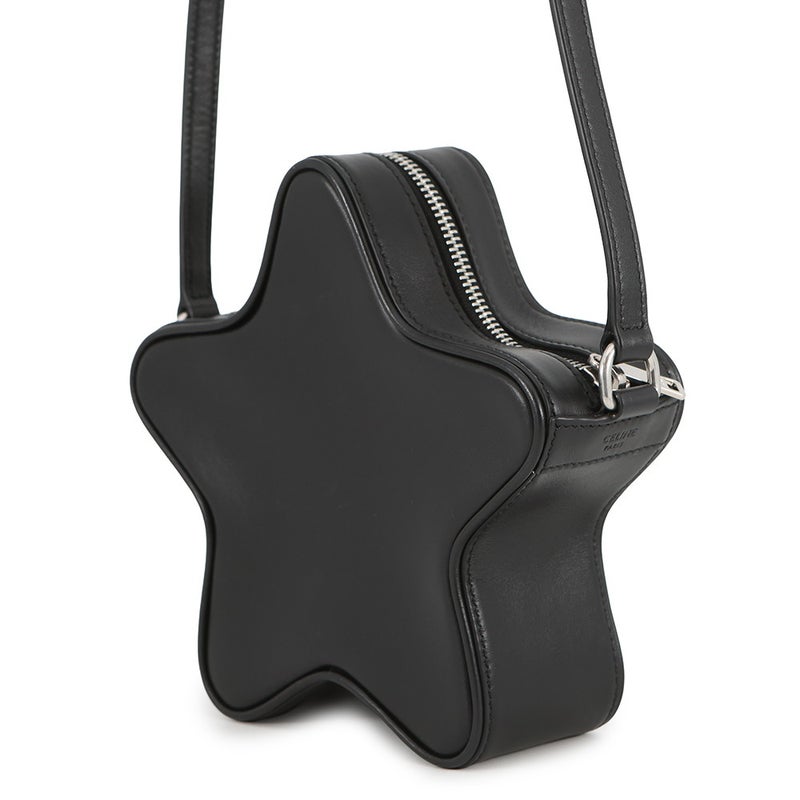 セリーヌ ショルダーバッグ ロゴ エトワール 星型 スムースカーフレザー 198763 CELINE 黒