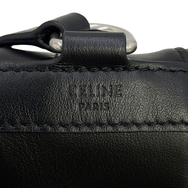 セリーヌ ショルダーバッグ ロゴ エトワール 星型 スムースカーフレザー 198763 CELINE 黒