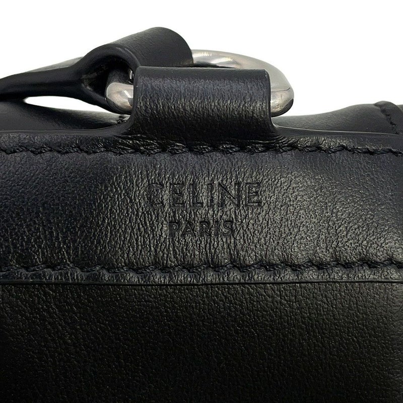 セリーヌ ショルダーバッグ ロゴ エトワール 星型 スムースカーフレザー 198763 CELINE 黒
