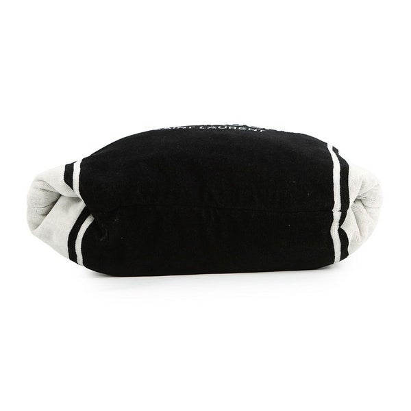 サンローランパリ トートバッグ リヴ・ゴーシュ RIVE GAUCHE タオルトート 735067 SAINT LAURENT PARIS 黒 白