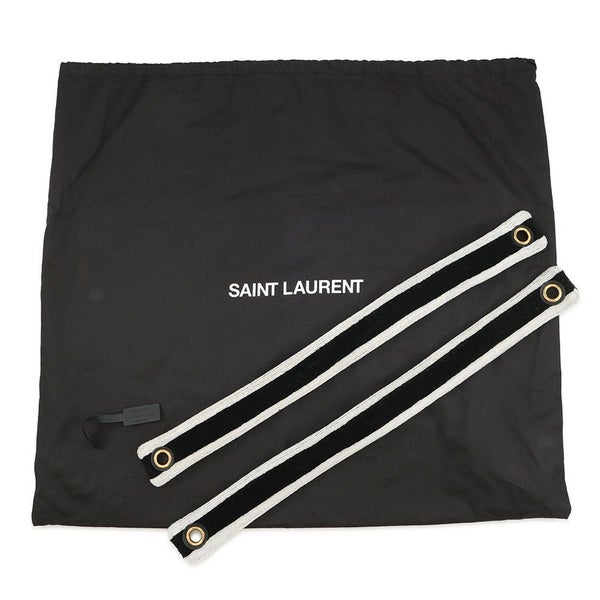 サンローランパリ トートバッグ リヴ・ゴーシュ RIVE GAUCHE タオルトート 735067 SAINT LAURENT PARIS 黒 白