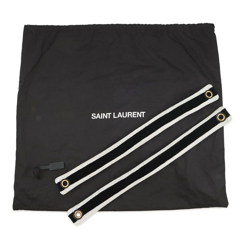 サンローランパリ トートバッグ リヴ・ゴーシュ RIVE GAUCHE タオルトート 735067 SAINT LAURENT PARIS 黒 白
