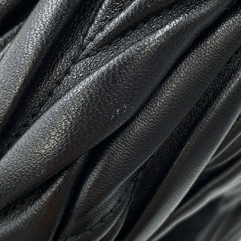 ミュウミュウ ハンドバッグ マテラッセ ワンダー ホーボーバッグ レザー 5BC125 MIUMIU 2way 黒