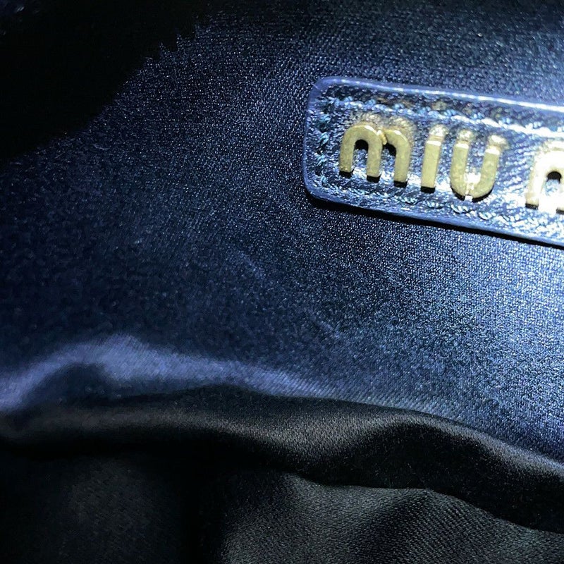 ミュウミュウ ハンドバッグ マテラッセ ワンダー ホーボーバッグ レザー 5BC125 MIUMIU 2way 黒