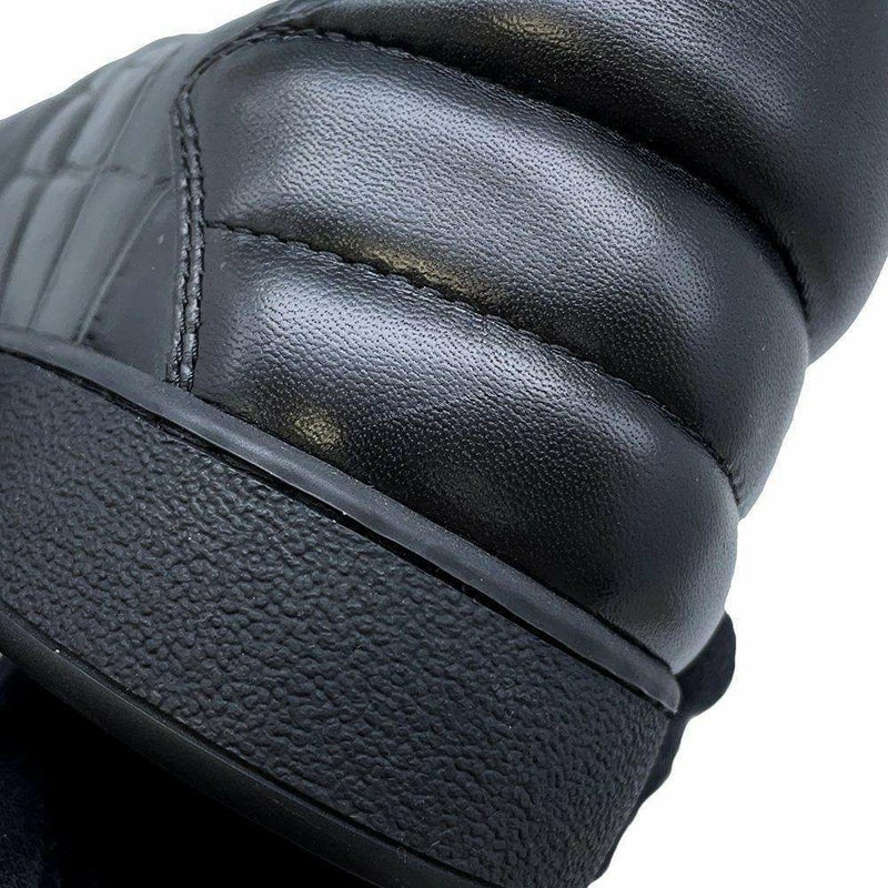 ルイヴィトン スニーカー フロントロ―・ライン 型押しレザー メンズサイズ8 LOUIS VUITTON 靴 黒