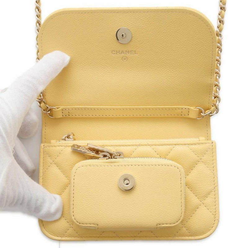 シャネル チェーンウォレット ココマーク アフィニティ ミニ キャビアスキン AP2914 CHANEL 財布