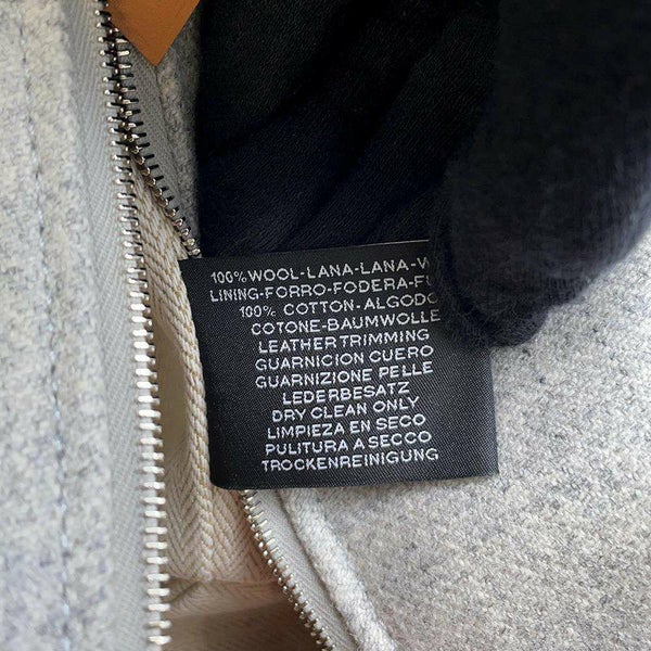 エルメス ポーチ ブリッド・ア・ブラックGM ロカバール グリスフランネル/シルバー金具 ウール HERMES 小物入れ