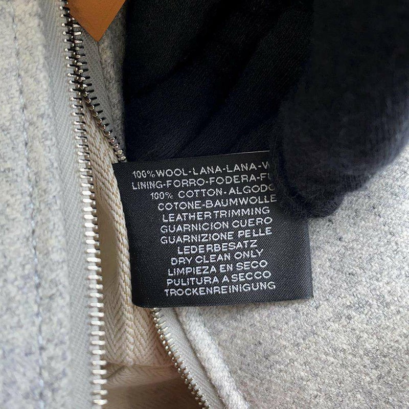 エルメス ポーチ ブリッド・ア・ブラックGM ロカバール グリスフランネル/シルバー金具 ウール HERMES 小物入れ