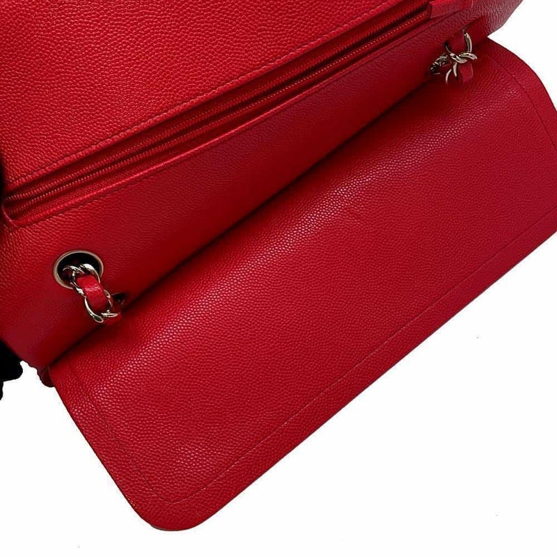 シャネル チェーンショルダーバッグ マトラッセ25 ココマーク キャビアスキン ダブルチェーン A01112 CHANEL