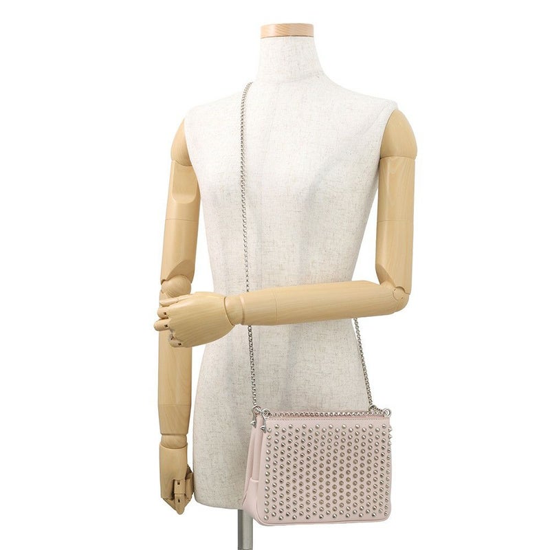 クリスチャン・ルブタン チェーンショルダーバッグ スパイクスタッズ トリルビ スモール カーフレザー Christian Louboutin