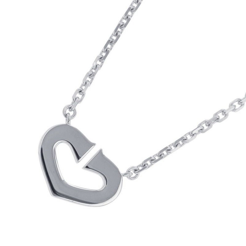 カルティエ ネックレス Cハート ネックレス ダイヤモンド K18WGホワイトゴールド B7008300 Cartier ペンダント