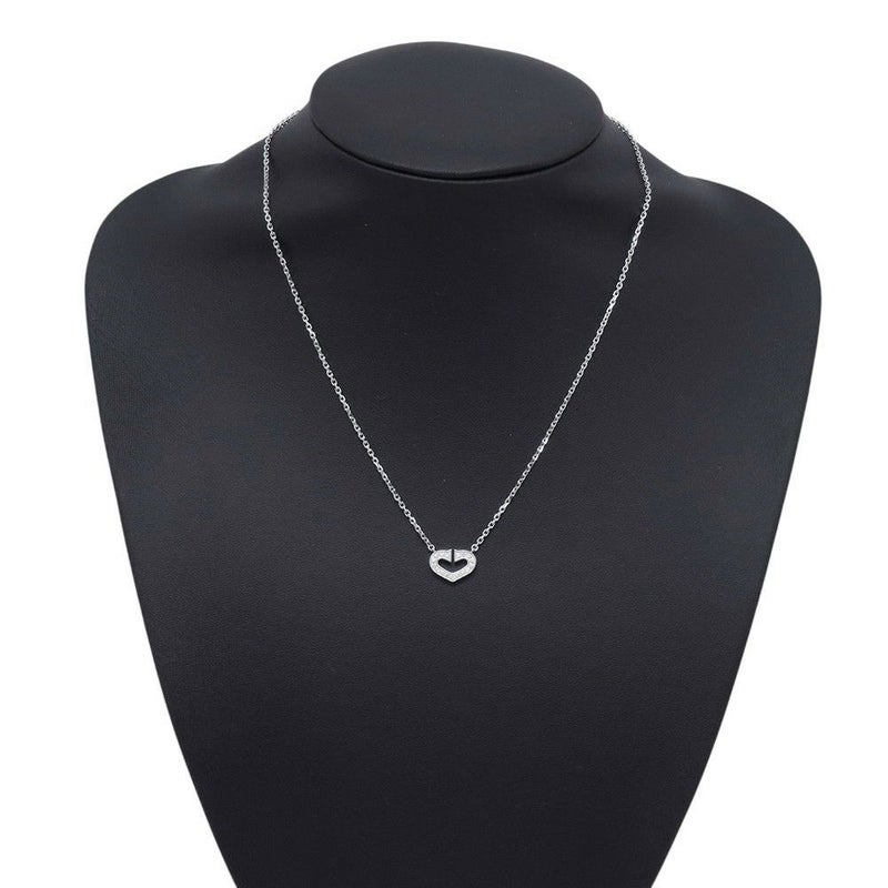 カルティエ ネックレス Cハート ネックレス ダイヤモンド K18WGホワイトゴールド B7008300 Cartier ペンダント