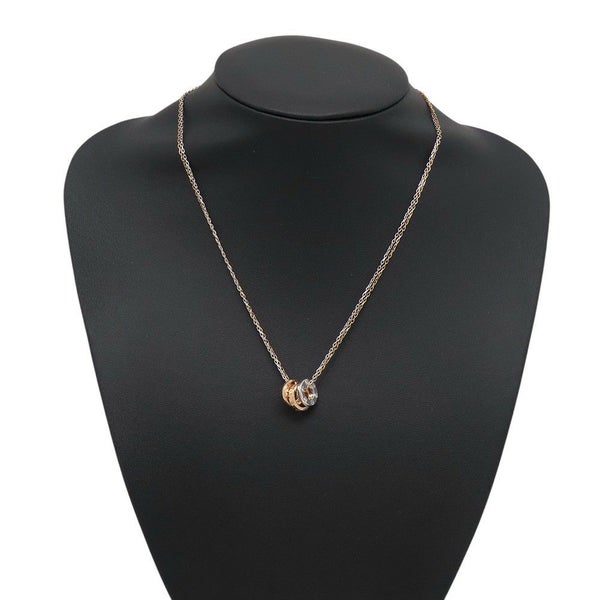 カルティエ ネックレス LOVE ネックレス ダイヤモンド 6P 計0.01ct K18PG/K18WG B7219700 ラブサークル スリーフープ ペンダント