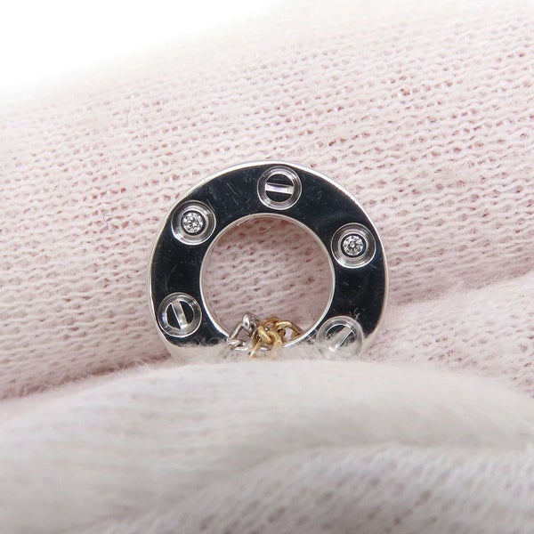 カルティエ ネックレス LOVE ネックレス ダイヤモンド 6P 計0.01ct K18PG/K18WG B7219700 ラブサークル スリーフープ ペンダント