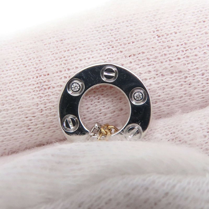 カルティエ ネックレス LOVE ネックレス ダイヤモンド 6P 計0.01ct K18PG/K18WG B7219700 ラブサークル スリーフープ ペンダント