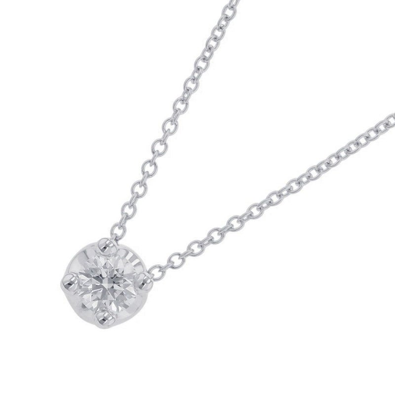 ブルガリ ネックレス コロナ ダイヤモンド 1P 0.30ct K18WGホワイトゴールド 336956 GIA鑑定書付き ペンダント