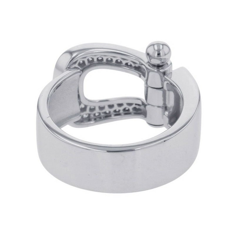 フレッド リング フォース10 ラージモデル ダイヤモンド 49P 計0.49ct K18WGホワイトゴールド サイズ52 4B0352 指輪