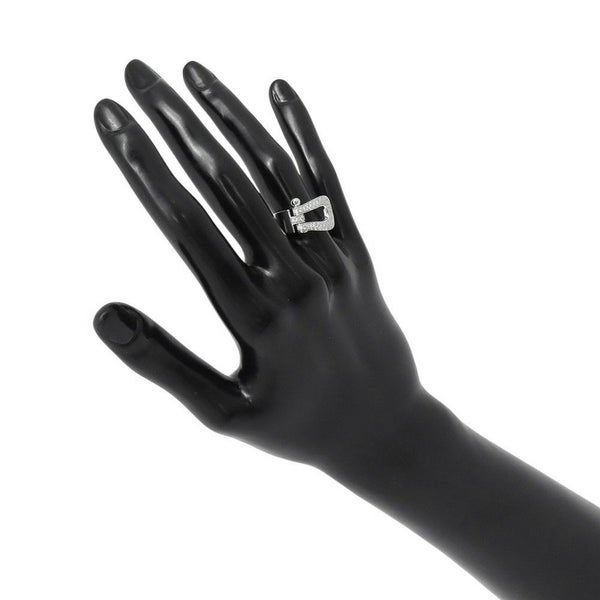 フレッド リング フォース10 ラージモデル ダイヤモンド 49P 計0.49ct K18WGホワイトゴールド サイズ52 4B0352 指輪