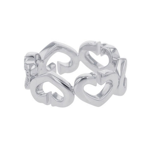 カルティエ リング Cハート リング ダイヤモンド K18WGホワイトゴールド サイズ51 B4041500 Cartier 指輪