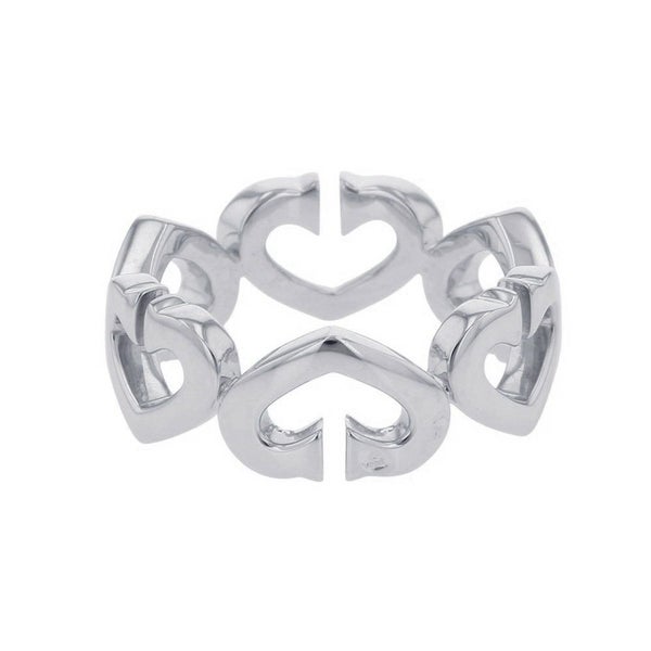 カルティエ リング Cハート リング ダイヤモンド K18WGホワイトゴールド サイズ51 B4041500 Cartier 指輪