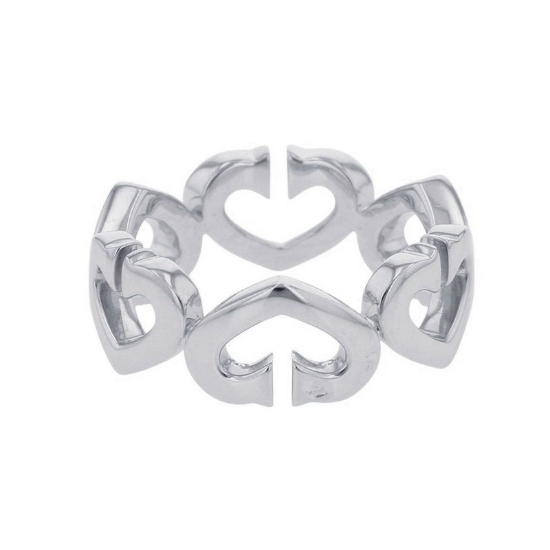 カルティエ リング Cハート リング ダイヤモンド K18WGホワイトゴールド サイズ51 B4041500 Cartier 指輪