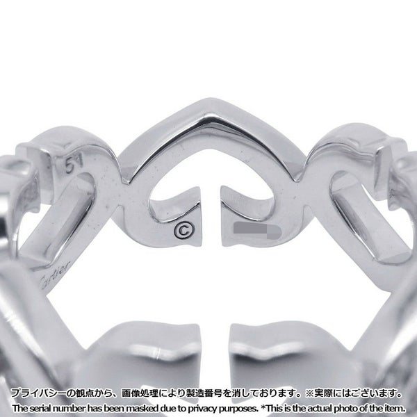 カルティエ リング Cハート リング ダイヤモンド K18WGホワイトゴールド サイズ51 B4041500 Cartier 指輪