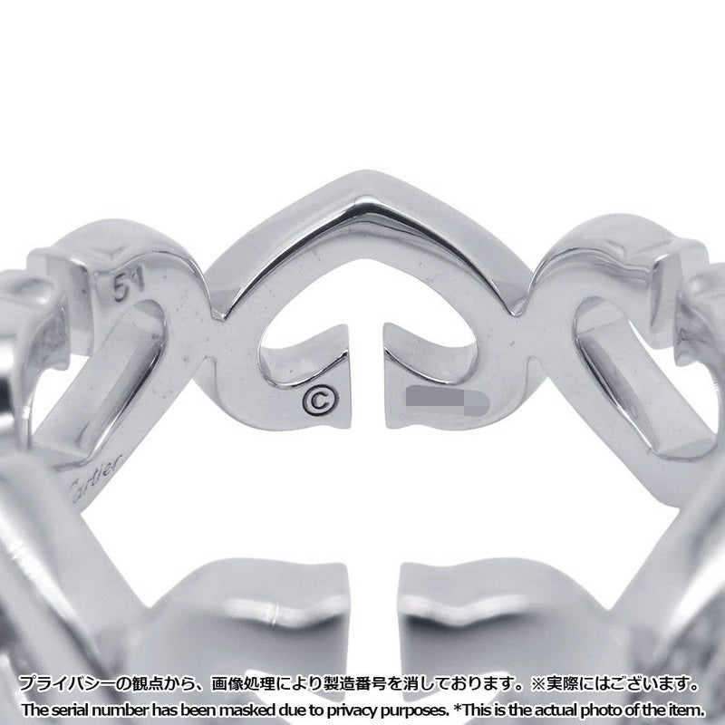 カルティエ リング Cハート リング ダイヤモンド K18WGホワイトゴールド サイズ51 B4041500 Cartier 指輪