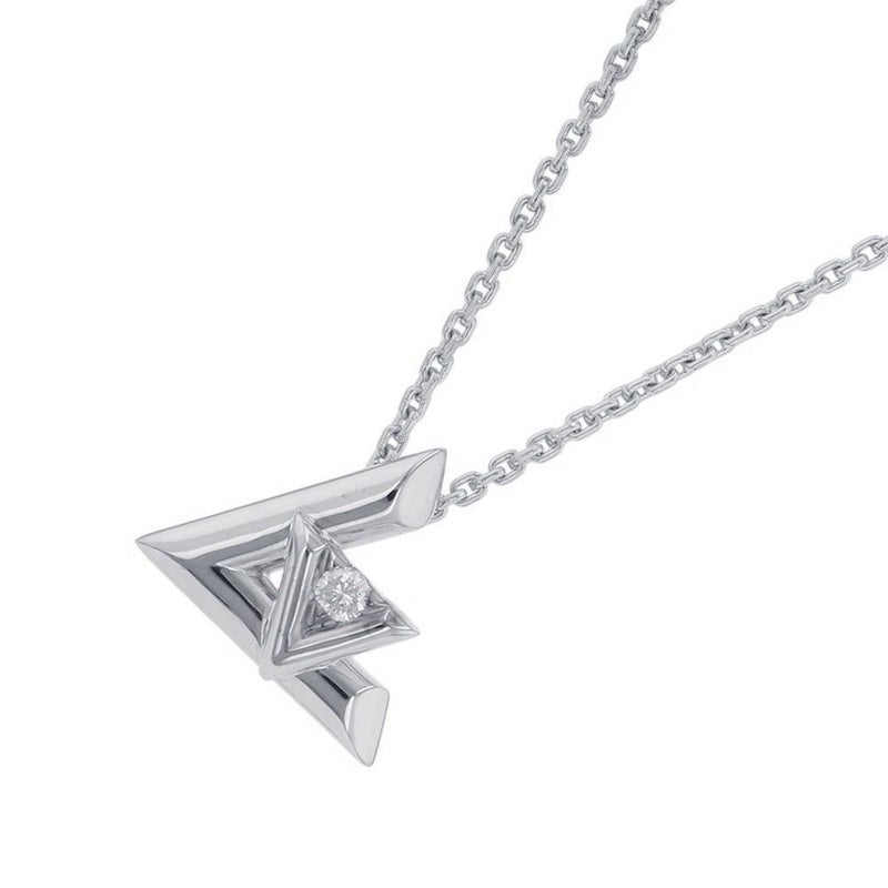 ルイヴィトン ネックレス ヴォルト ワン ペンダント PM ダイヤモンド 1P 約0.03ct K18WGホワイトゴールド Q93806