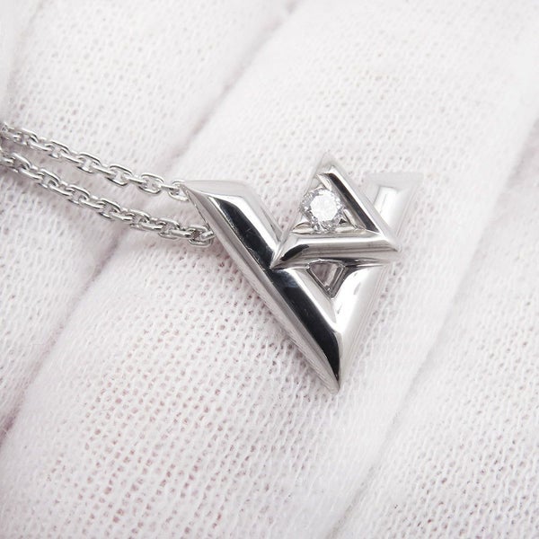 ルイヴィトン ネックレス ヴォルト ワン ペンダント PM ダイヤモンド 1P 約0.03ct K18WGホワイトゴールド Q93806