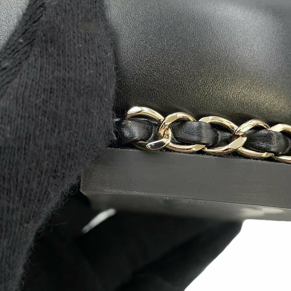 シャネル ローファー ココマーク チェーン レザー レディースサイズ36