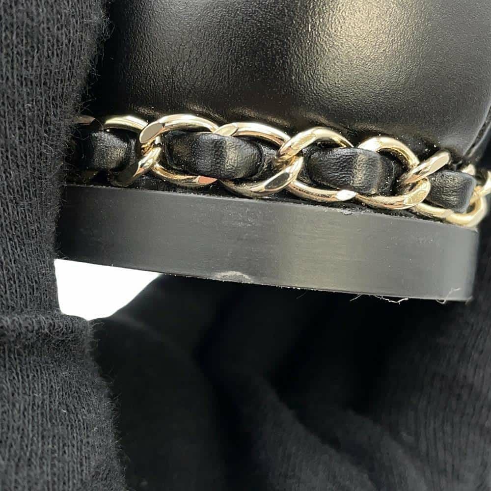 シャネル ローファー ココマーク チェーン レザー レディースサイズ36