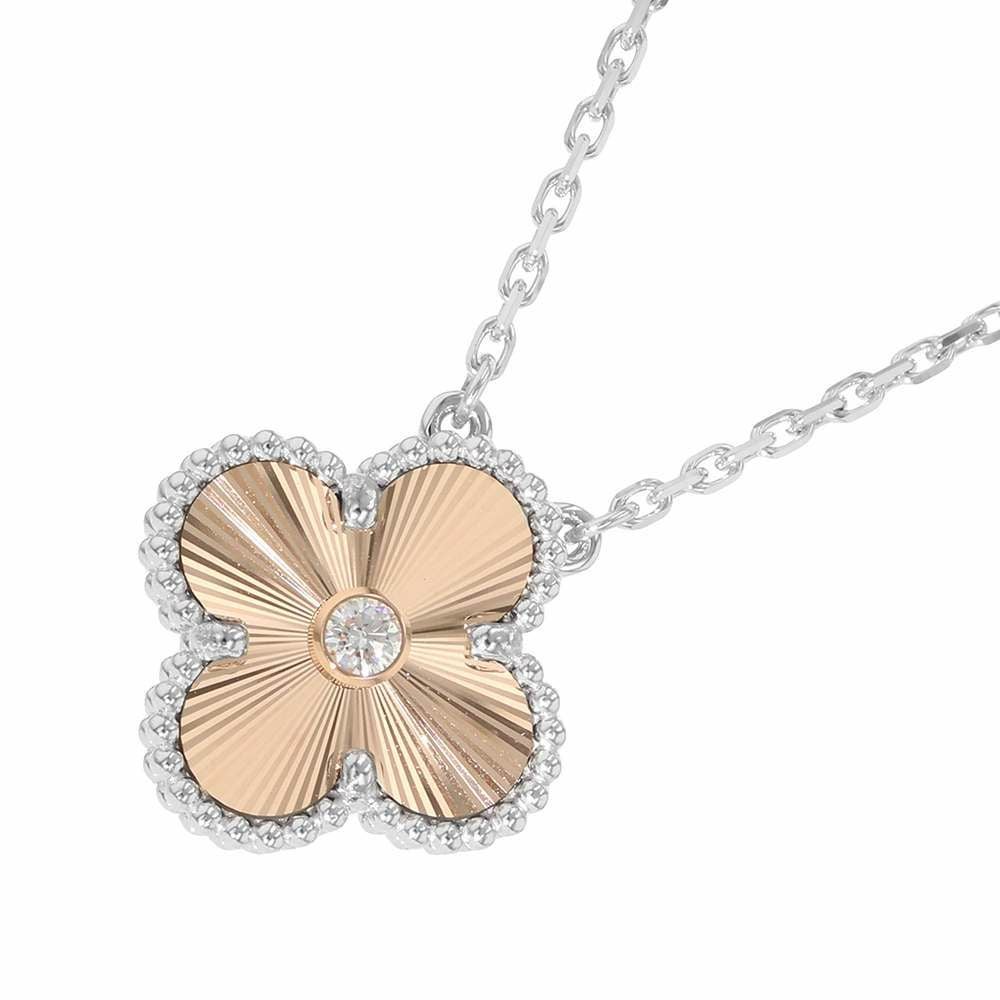ネックレス ヴィンテージ アルハンブラ Vintage Alhambra pendant 18K white gold - Van Cleef & Arpels