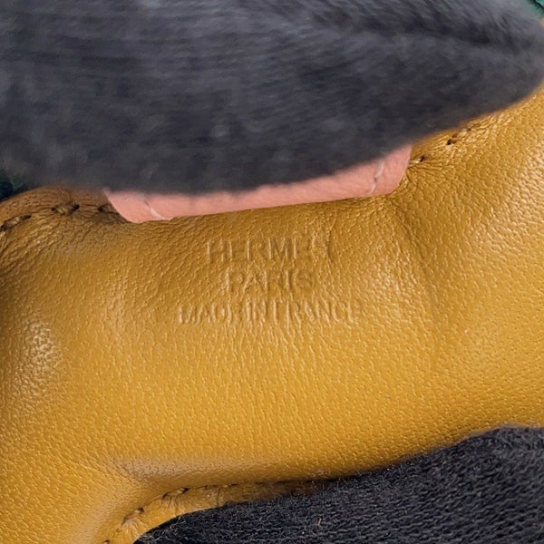 エルメス バッグチャーム ロデオ PM セサミ/ローズサクラ/マラカイト ラムスキン Z刻印