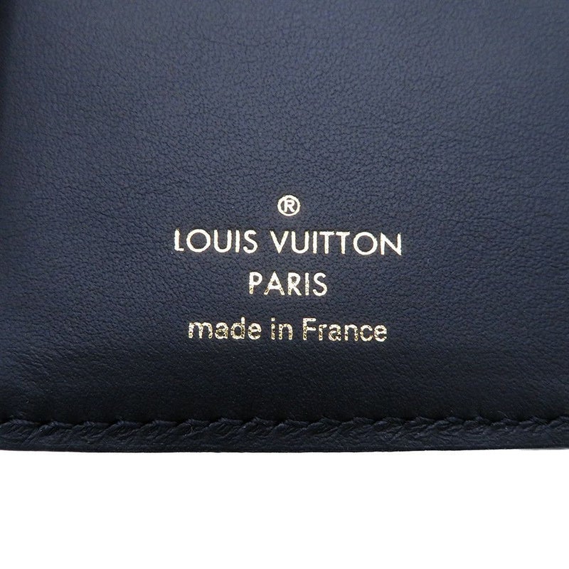 ルイヴィトン 二つ折り財布 ラムレザー/モノグラム・パターン ポルトフォイユ・ルー M81599 LOUIS VUITTON ブラック 黒