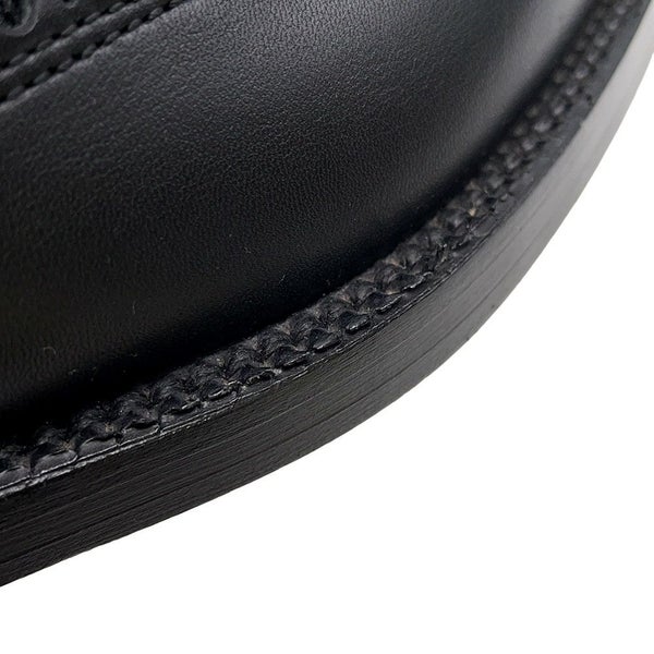 エルメス ブーツ サイドゴア パンチング レザー メンズサイズ43 HERMES 靴 黒