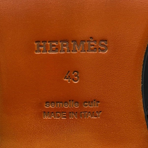 エルメス ブーツ サイドゴア パンチング レザー メンズサイズ43 HERMES 靴 黒