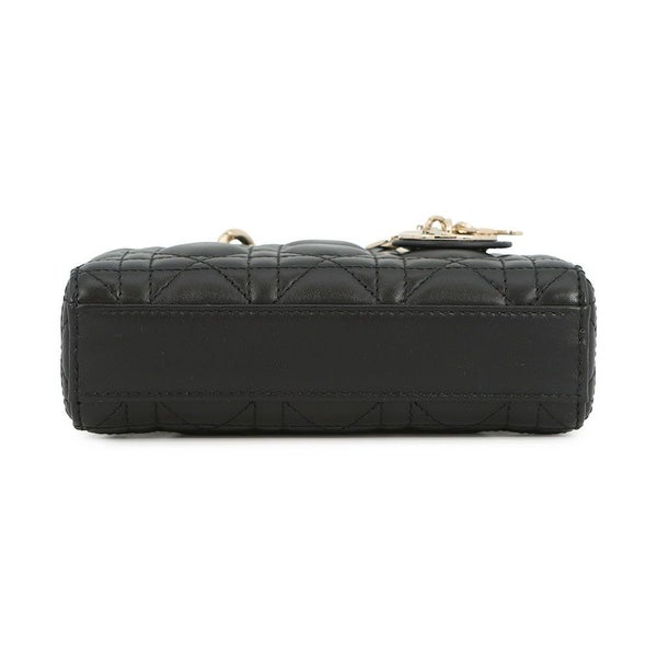 ディオール ハンドバッグ Lady D-JOY カナージュ マイクロ ラムスキン S0910ONGE Christian Dior 3way 黒