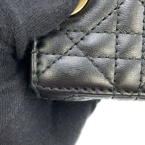 ディオール ハンドバッグ Lady D-JOY カナージュ マイクロ ラムスキン S0910ONGE Christian Dior 3way 黒