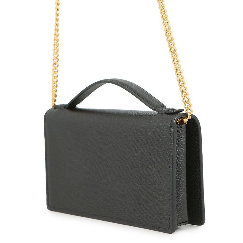 ヴァレンティノ・ガラヴァーニ チェーンウォレット Vロゴ シグネチャー カーフレザー 7W0P0W42SNP 財布 黒