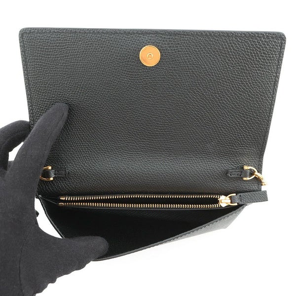 ヴァレンティノ・ガラヴァーニ チェーンウォレット Vロゴ シグネチャー カーフレザー 7W0P0W42SNP 財布 黒