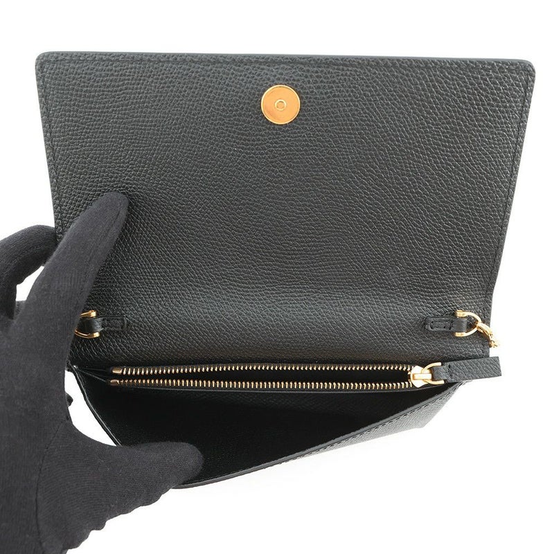 ヴァレンティノ・ガラヴァーニ チェーンウォレット Vロゴ シグネチャー カーフレザー 7W0P0W42SNP 財布 黒