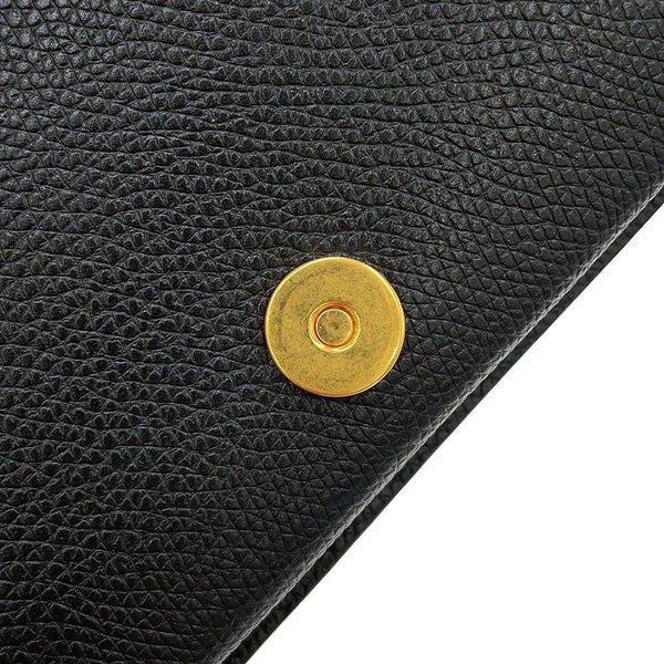 ヴァレンティノ・ガラヴァーニ チェーンウォレット Vロゴ シグネチャー カーフレザー 7W0P0W42SNP 財布 黒