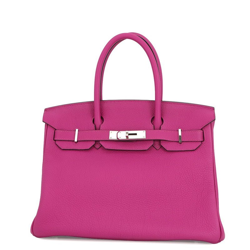 エルメス バーキン30 ローズパープル/シルバー金具 トゴ A刻印 HERMES Birkin ハンドバッグ