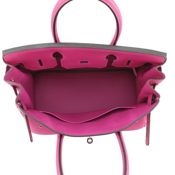 エルメス バーキン30 ローズパープル/シルバー金具 トゴ A刻印 HERMES Birkin ハンドバッグ