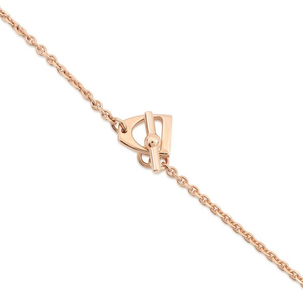 エルメス ネックレス ジョケット PM ブラック/ピンクゴールド金具 メタル/エプソン HERMES アクセサリー 黒