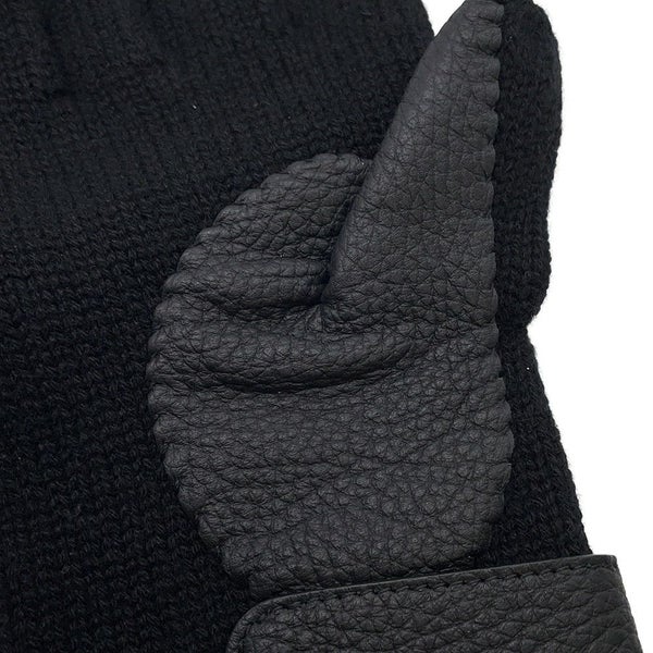 エルメス 手袋 リオネル グローブ カシミヤ ディアスキン メンズサイズM HERMES 2way ミトン 黒