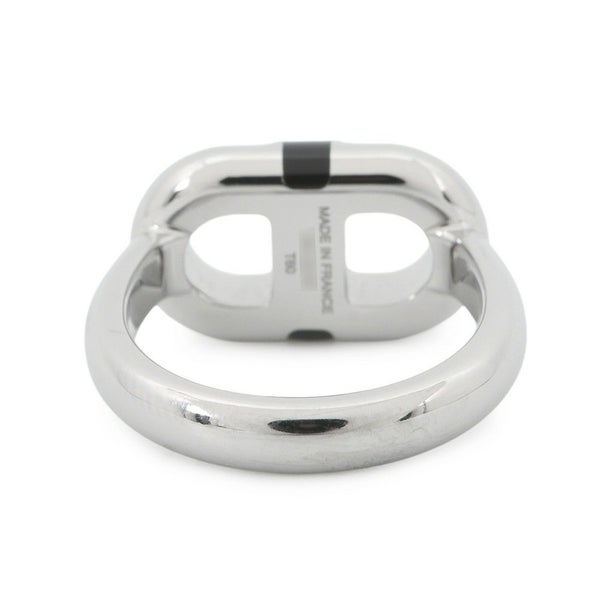 エルメス リング マイヨン ブラック/シルバー金具 サイズT60 HERMES メンズ 指輪 黒