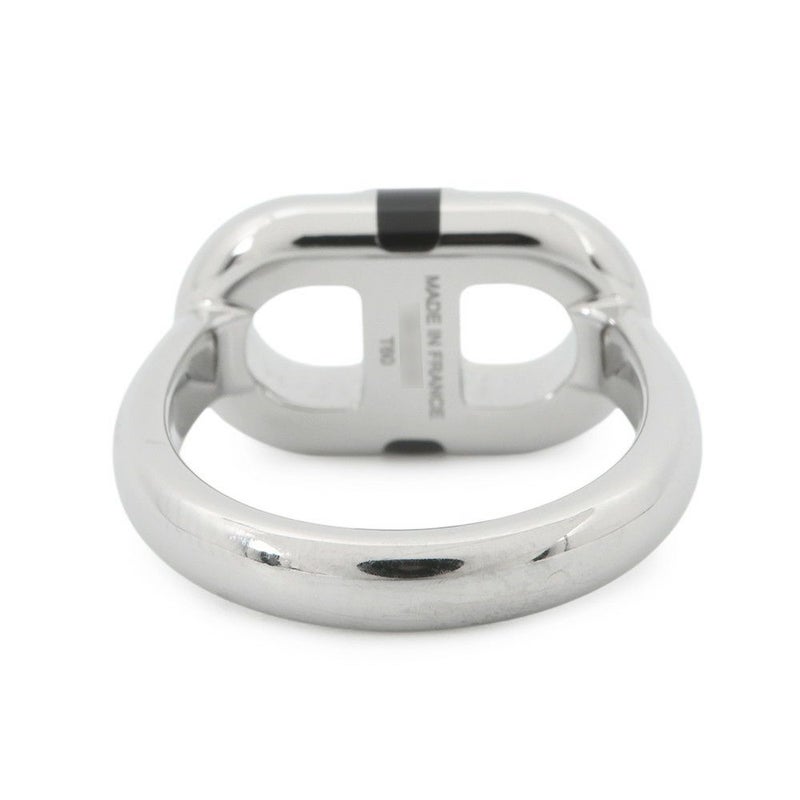 エルメス リング マイヨン ブラック/シルバー金具 サイズT60 HERMES メンズ 指輪 黒